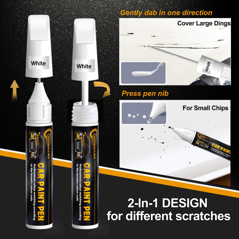 Cavalry Blue 8W2 Touch Up Paint For Toyota Cars Color Matched Scratch Repair Pen showing 2-in-1 design for scratches.