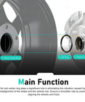 4 Pack Hub Centric Rings 66 6 To 57 1 Mm Plastic Adapters For All Cars And Trucks, showing hub ring and vehicle hub alignment.