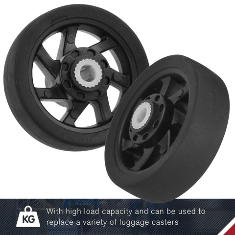 4 Pcs Luggage Wheels Replacement 50x14mm Suitcase Wheels For Travel 2 Inch Diameter Rim Width 14mm Wear Resistant Casters