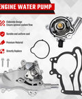 Badass Water Pump Thermostat Housing Kit Coolant Assembly Replacement Fit Buick Encore Chevy Cruze Sonic Trax 14L Turbo pieces.