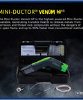 Front view of Mini-Ductor Venom HP MDV-787 handheld induction heater in a rugged case with coils.