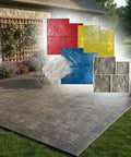 Slate Stone Concrete Stamps Mats Set Of 5 24 By 24 Inches Made In USA Durable Polyurethane With Flexible And Rigid Forms For Driveways And Patios Pro Grade Tools SM 3001 S5