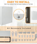 Built To Last Cold Rolled Steel Electrical Enclosure Box 20X16X8 Inch Indoor Outdoor Metal Cabinet with installation components.