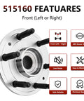4WD Front Wheel Hub Assembly Fits 2015-2020 Chevy Suburban Tahoe and 2014-2018 Chevrolet Silverado 1500 GMC Sierra 1500 Yukon