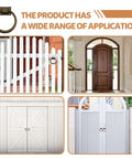Round Sliding Barn Door Handles Ring Set 3.8 Inch Antique Brass shown on gates and doors.
