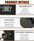Electric Coffee Tamper 58mm Automatic Espresso Tool with adjustable stand and anti-slip feet for stable operation.