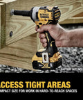 Half Inch Impact Wrench With Hog Ring Anvil, Compact Power For Tight Spots, 250 Ft Lbs Max Torque And 400 Ft Lbs Breakaway