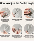 Adjusting cable length steps for Heavy Duty Furniture Anchors Tough As Nails For Baby Proofing Earthquake Safety.