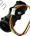 Water Flow Sensor Replacement For Gas Tankless Water Heaters And RV Water Heaters No Brainer Install Reliable Performance High Quality Materials Improves Flow Control And Heater Efficiency black plastic sensor with wires and clips