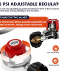 Adjustable regulator with flame control valve for Beast High-Pressure Outdoor Propane Stove With 100,000 BTU Heat For Serious Outdoor Cooking