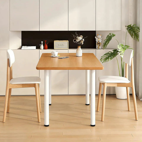 Beefy Adjustable Metal Desk Legs For DIY Office Desks Workbenches And Dining Tables With 1 Inch Leveling Feet 27.5 Inch High Set Of 4 White Finish For A Solid Wobble Free Workspace supporting dining table