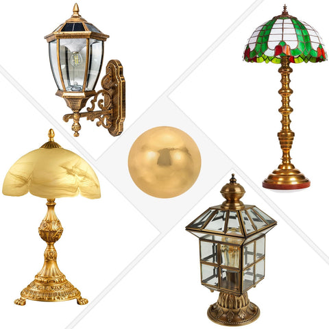 25mm Ball Finial Cap Knob Set In Nickel Color For Lamp Shade Decoration, Dual Thread Design With 1/4-27 And M10 Fits