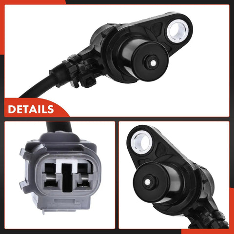Front Pair Abs Wheel Speed Sensors Compatible With Toyota Camry Lexus Es300 Es330 Solara 2002 2008 close-up view of sensor and connector.