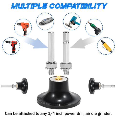 Multiple compatibility of 100 Pack 2 Inch Abrasive Cartridge Rolls For Rotary Tool With Roll Lock Sanding Discs In Grits 36 60 80 120 240