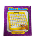 Rock Solid Division Practice Machine With Eighty One Self Checking Buttons Is A Game Changer For Elementary Students Nailing Math Drills And Mastering Arithmetic Facts With Pure Confidence Daily, yellow plastic frame with buttons.