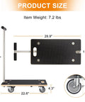 Premium Heavy Duty Rectangular Wood Platform Dolly With Handle For Moving Furniture size dimensions and weight display