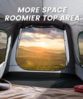 Interior view of Roomy Family SUV Tent For 5 To 9 People With 8ft L X 10.6ft W X 7.2ft H Center Height, showing spacious area.