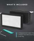 Top Notch Cabin Air Filter For Tesla Model 3 And Model Y With H13 HEPA Activated Carbon Filtration, 2 Pack For 2016 And Later, filters and tools
