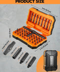 42 In 1 Magnetic Screwdriver Kit With Ratchet T Handle And Full Multi Bit Set For Home Computer Bicycle Furniture And DIY Projects Dark Orange in case