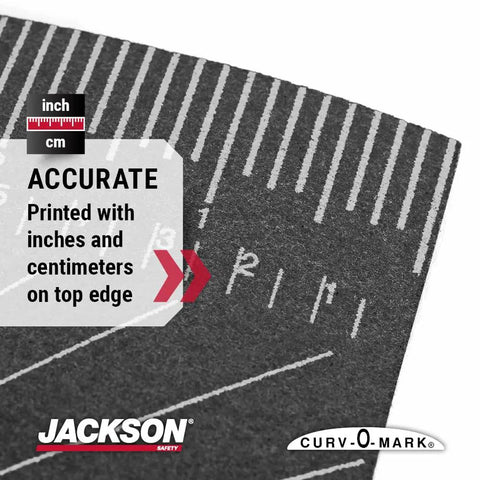 Wrap-Around Pipe Measuring Tool With Flexible Heat-Resistant Gasket showing inch and centimeter markings for precision.