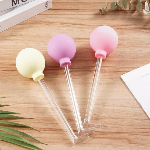 Manual Vacuum Tonsil Stone Remover Kit with safe PVC glass tube for adults dental suction mouth cleaner right angle design