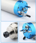 Heavy Duty 3.2Kw Water Cooled Spindle Motor 220V 24000Rpm With Er25 Dynamic Balance Nut 125Mm Diameter close-up view of spindle motor components