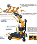 Heavy Duty Vacuum Glass Robot With Electric Multi Axis Glass Lifter designed for precise handling of marble sheets on construction sites.