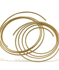 Tip Seal Replacement Kit For IDP 3 Dry Scroll Pump Yellow Two Piece Set, coiled gold seals on white background