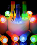 Image of 30 Piece Mini Flashlight Set With Lanyards Batteries Included Bright Colorful Handheld Torches For Kids Camping Hiking Gift Party Favors