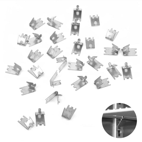 30 Pack Heavy Duty Commercial Freezer Shelf Clips That Fit True And Other Commercial Refrigerators Stainless Steel Model 7122 in use