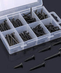 Size 6 Drywall Screws Set 150 Piece Phillips Wood Screws Assortment Carbon Steel Black Oxide Self Tapping Screws