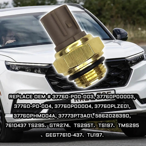 Close-up of Dead Simple Plug And Play Coolant Temperature Sensor For Honda Accord Civic CRV Direct Fan Switch Replacement.