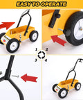 High Performance Parking Lot Line Striper For Inverted Spray Paint With 8 Inch Heavy Duty Wheels demonstrated in use