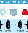 Live Snaps Buttons For Fabric 120 Sets Black T5 Resin Snap Fasteners 1/2 Inch For Clothing Diapers And Craft Projects Eco Friendly Durable Resin Snaps With Sturdy Storage Box operation details.