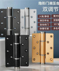Concealed Aluminum Alloy Door Hinge With Automatic Spring Loaded Soft Close For American Style Cabinets Beige Finish