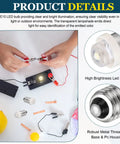 Top Shelf E10 Screw Base LED Bulbs Two Pack For Tiny Flashlights And Snappy Hobby Fixes Featuring Sweet Mini Indicators With Durable DC Power Setup And Rock Solid Performance with hands manipulating clips on a circuit.
