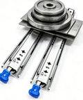 Heavy Duty Ball Bearing Drawer Slides Full Extension Steel Runners With Rubber Guard Furniture Hardware holding weight plates.