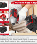 Real Deal AC To DC Voltage Converter For Milwaukee M18 Power Tools 120V To 18V Transformer 500 Watt Heavy Duty Adapter with Battery.