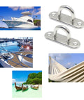 316 Stainless Steel Pad Eye Heavy Duty U Shaped Hook With Screws For Marine Boats Wall Mount Hanger Rust Resistant Hardware M6 Size 4 Pack