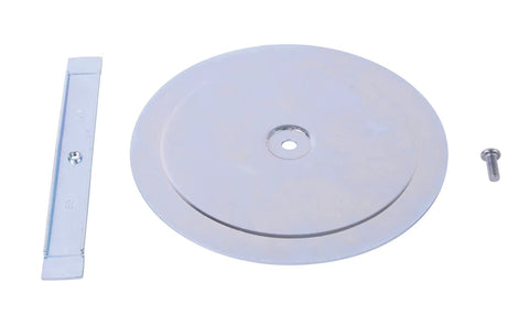 Pro Grade Metal Knockout Seal 4 Inch Conduit Size Self Centering Embossed Plate 16 Gauge Galvanized Steel Rust Resistant Three Eighths Inch Thread For Knockout Punch Die Pack of 10 plate with bracket and screw