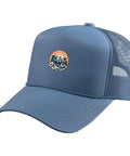 Chill Light Blue Machinist Trucker Hat With CNC Vise Gauge Square Design Perfect Gear For Guys Who Love Heavy Duty Tools And Shop Life Adjustable Mesh Back One Size Fits Most Heads side view