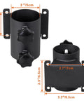 Heavy Duty Patio Umbrella Holder Clamp Mount For Deck Railings And Outdoor Spaces showing dimensions for easy install