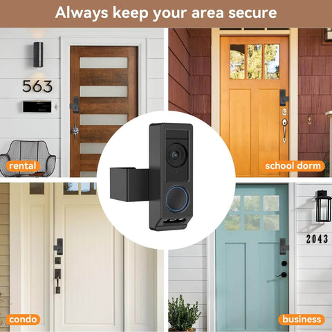 Anti Theft Video Doorbell Mount For E340 Camera No Drill Adjustable Mounting Bracket Holder for various door types