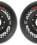 Apex 76mm 80A Inline Skate Wheels Four Pack With Wide Profile For Maximum Grip And Smooth Cornering, Solid Core Design For Consistent Speed