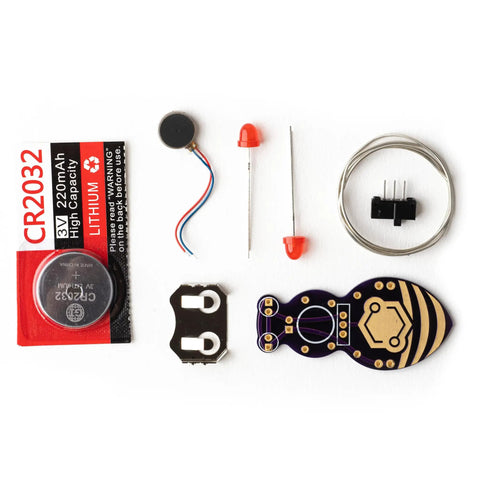 Jitterbug Soldering Kit for Beginners An Interactive DIY Electronics Project With a Battery Powered Vibration Motor components
