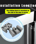 50mm Glass Door Anti Collision Block Side Guide Rail For Sliding Shower Doors Rubber Blocking Bumper For Bathroom 4 Pack Grey