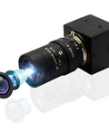 Crystal Clear 1080P USB Web Camera With 5-50mm Varifocal Telephoto Zoom Lens, Manual Focus, Sony IMX323 Sensor, black body