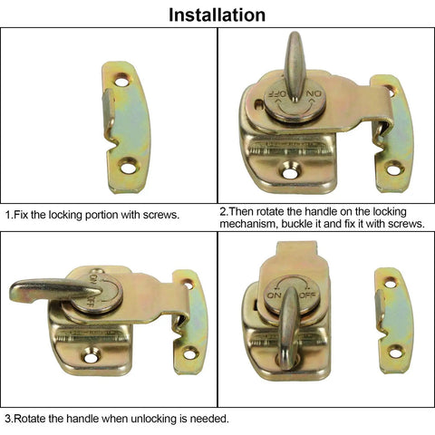 Installation guide for Rock Solid Heavy Duty Table Locks And Under Mount Connectors, showing parts and assembly steps.