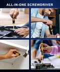 All In One Magnetic Screwdriver Set With Case For Home Repairs And DIY Projects Precision Bits And Flexible Shaft in use