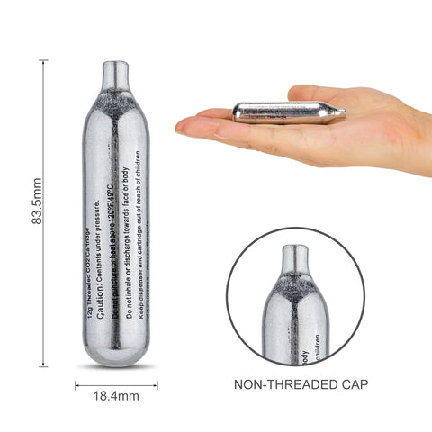 12 Gram CO2 Cartridges Non-Threaded For Paintball Guns Pellet Guns BB Guns And Airsoft Guns High-Grade CO2 Cylinders